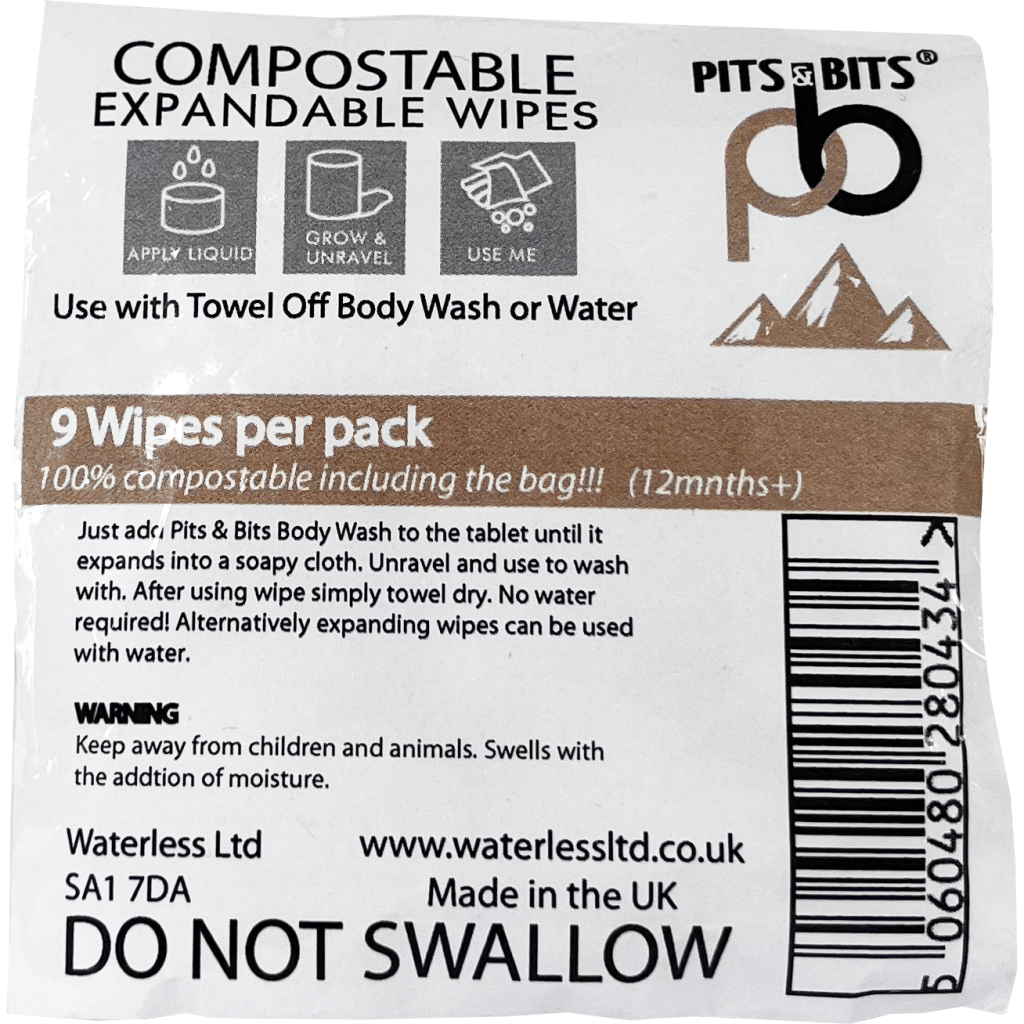 Pits &amp; Bits Pits and Bits Expandable Wipes (9 Pack) - Hill and Dale Outdoors