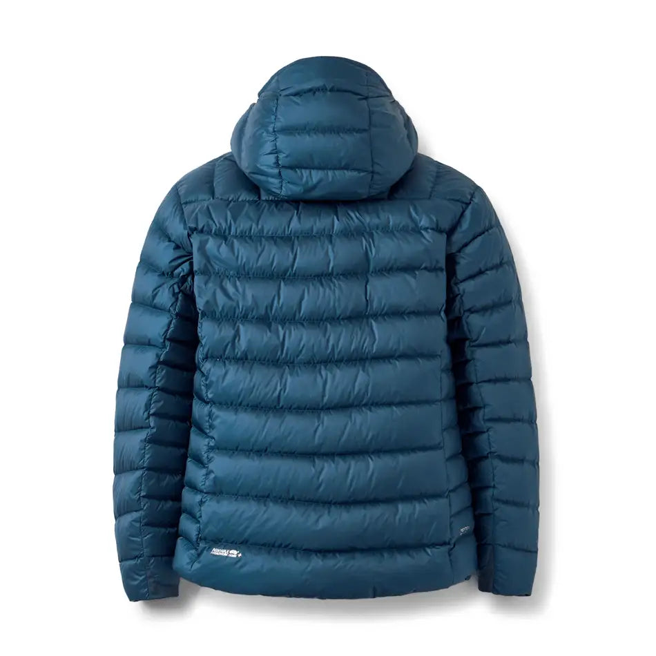 Rab Electron Pro hooded jacket back with baffle stitching