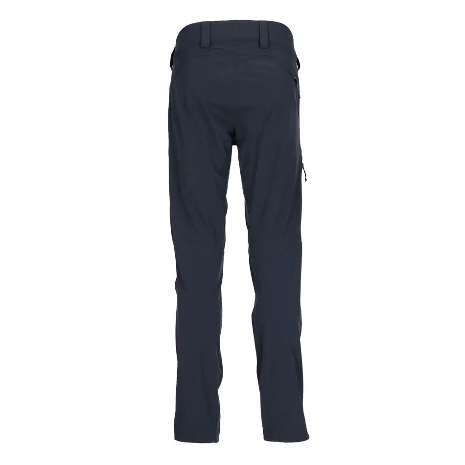 Back view of Rab Men's Incline navy pants showing zippered pocket and fit