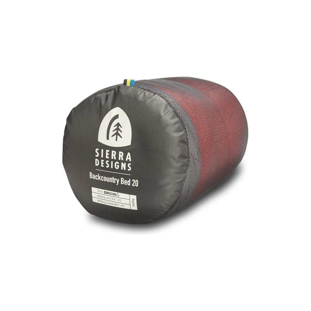 Sierra Designs Backcountry Bed 650F 20° Degree Down Sleeping Bag - Red - Hill and Dale Outdoors