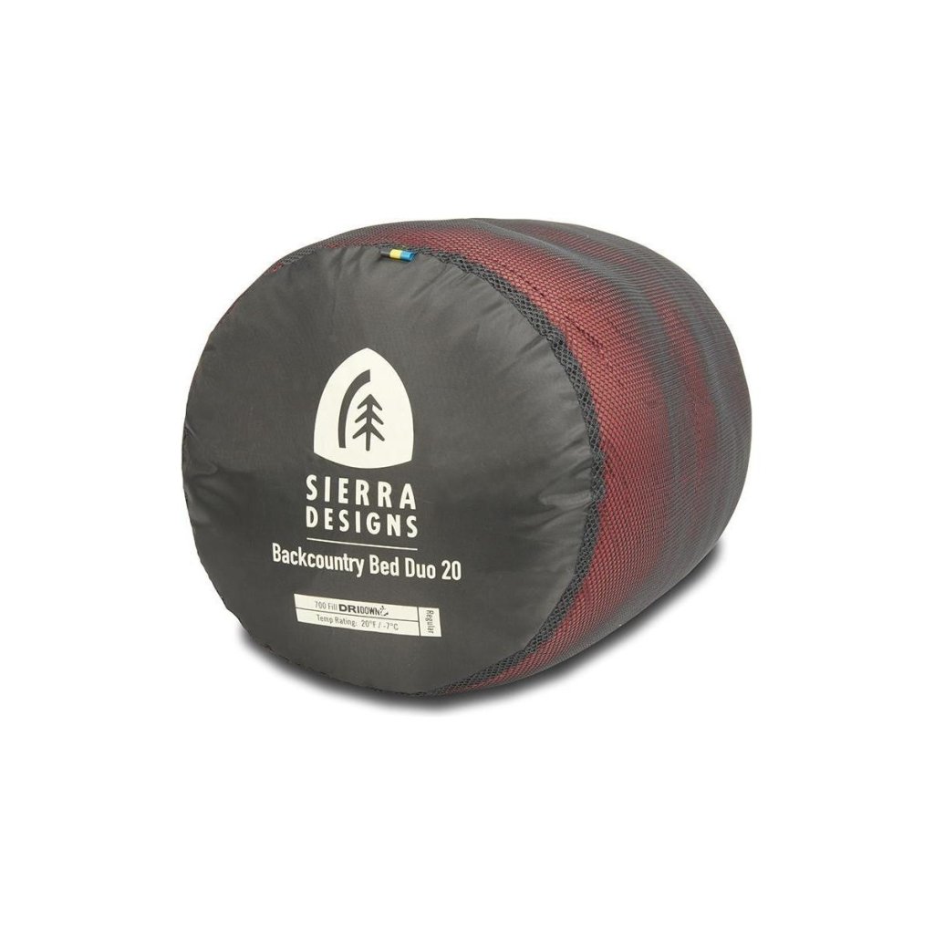 Sierra Designs Backcountry Bed Duo 650F 20° Degree Down Sleeping Bag - Red - Hill and Dale Outdoors