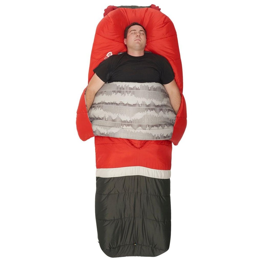 Sierra Designs Frontcountry Bed 20F 0° Degree Synthetic Sleeping Bag - Red/Grey - Hill and Dale Outdoors