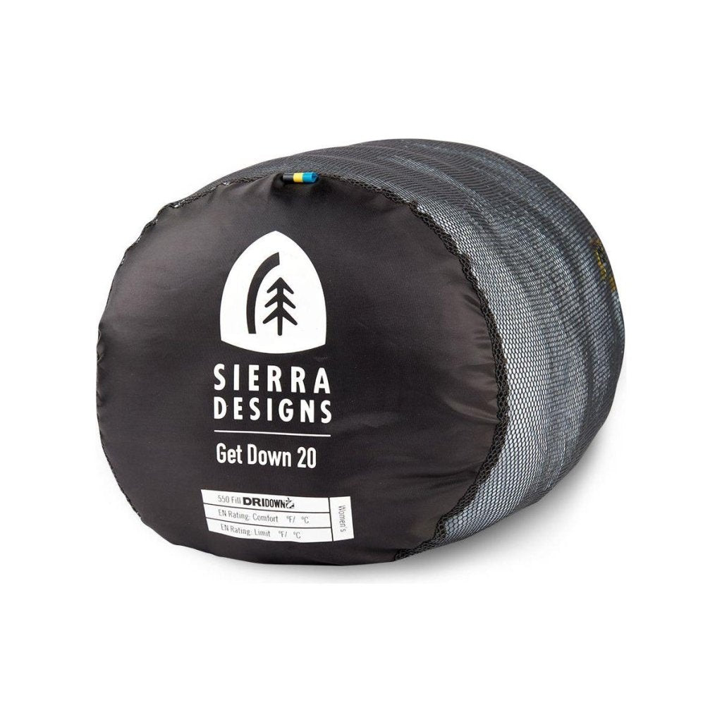 Sierra Designs Women&#39;s Get Down 550F 20° Degree Down Sleeping Bag - Moroccan Blue - Hill and Dale Outdoors
