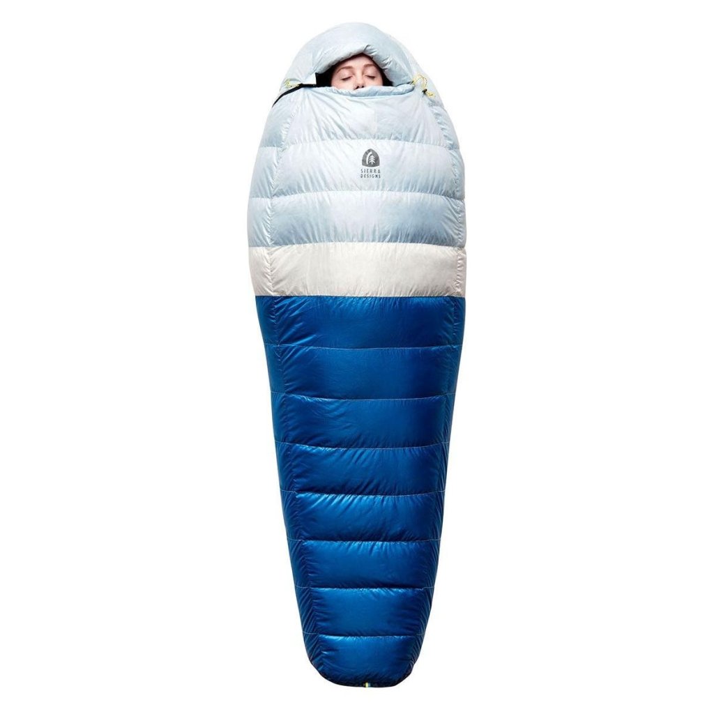 Sierra Designs Women&#39;s Get Down 550F 20° Degree Down Sleeping Bag - Moroccan Blue - Hill and Dale Outdoors