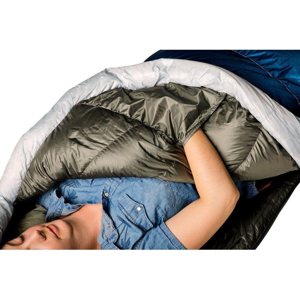Sierra Designs Women&#39;s Get Down 550F 20° Degree Down Sleeping Bag - Moroccan Blue - Hill and Dale Outdoors