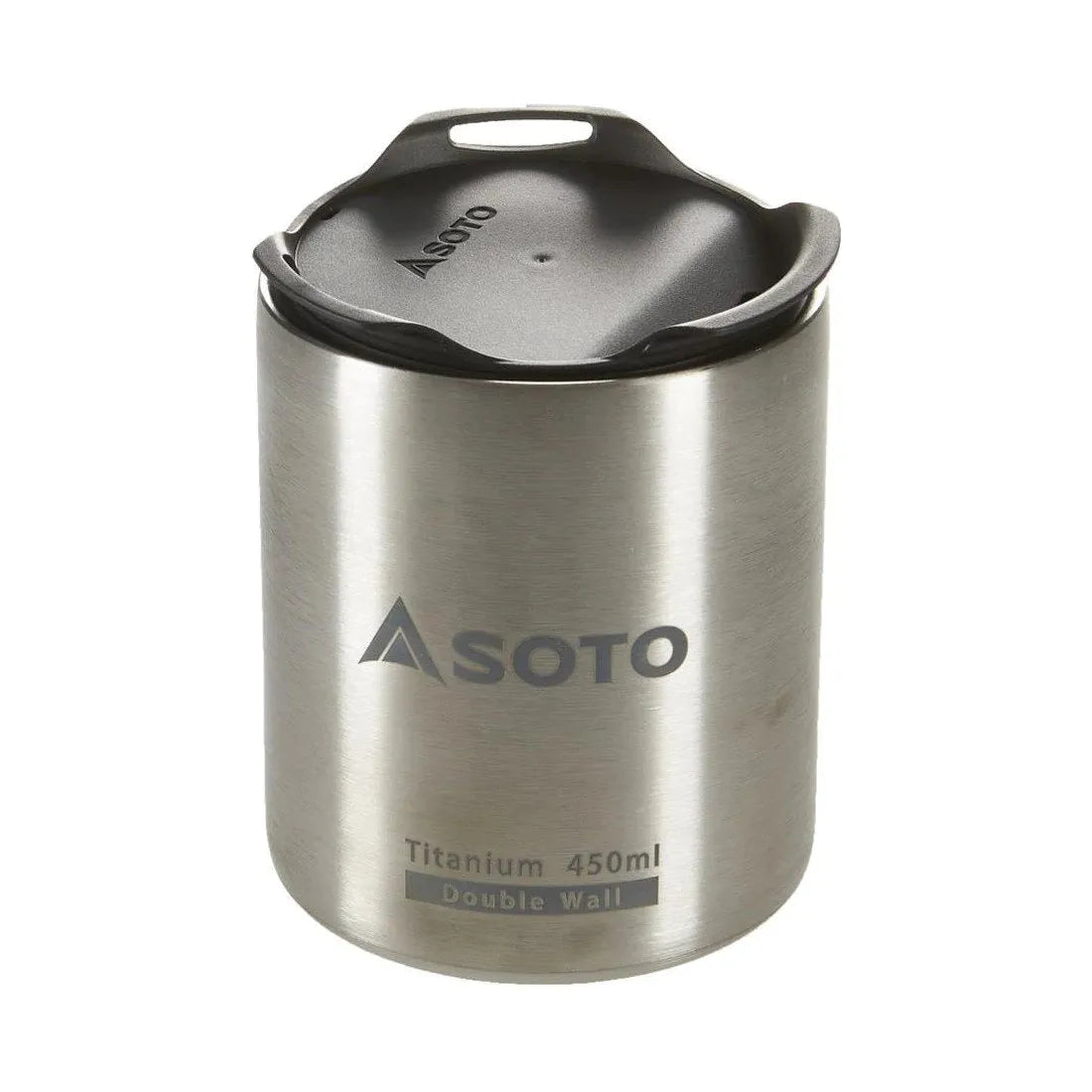 Soto AeroMug Titanum, Double-Wall Mug With Lid 450ml