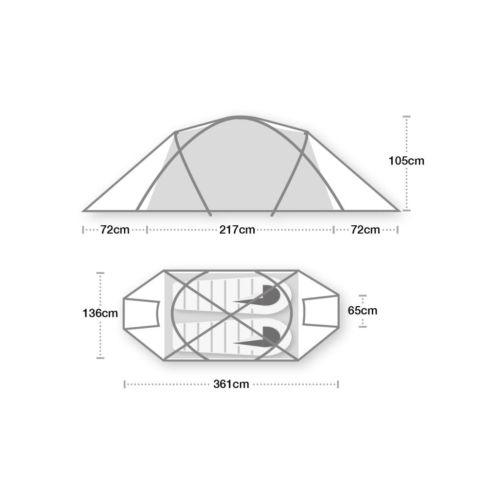 Terra Nova Quasar 2 Person Tent (2024 version) - Hill and Dale Outdoors
