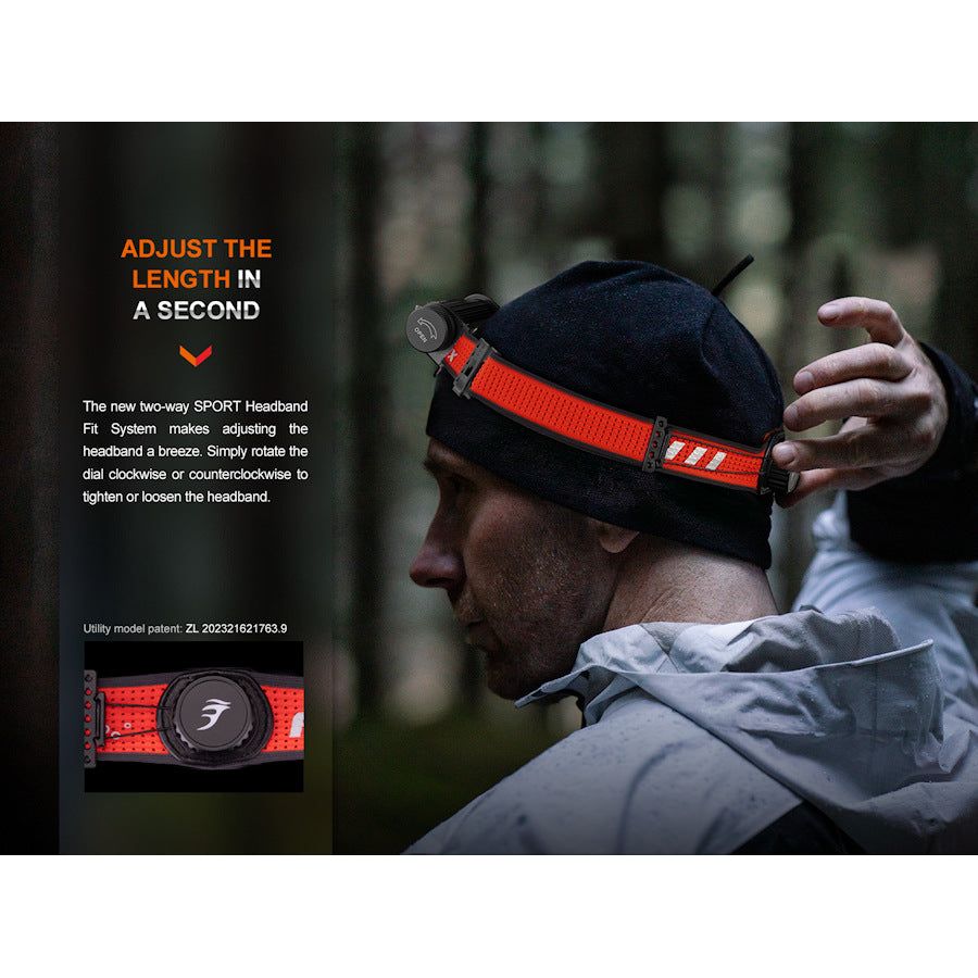 Fenix HM62-T Light Weight Trail Running USB Rechargeable Headtorch - Black