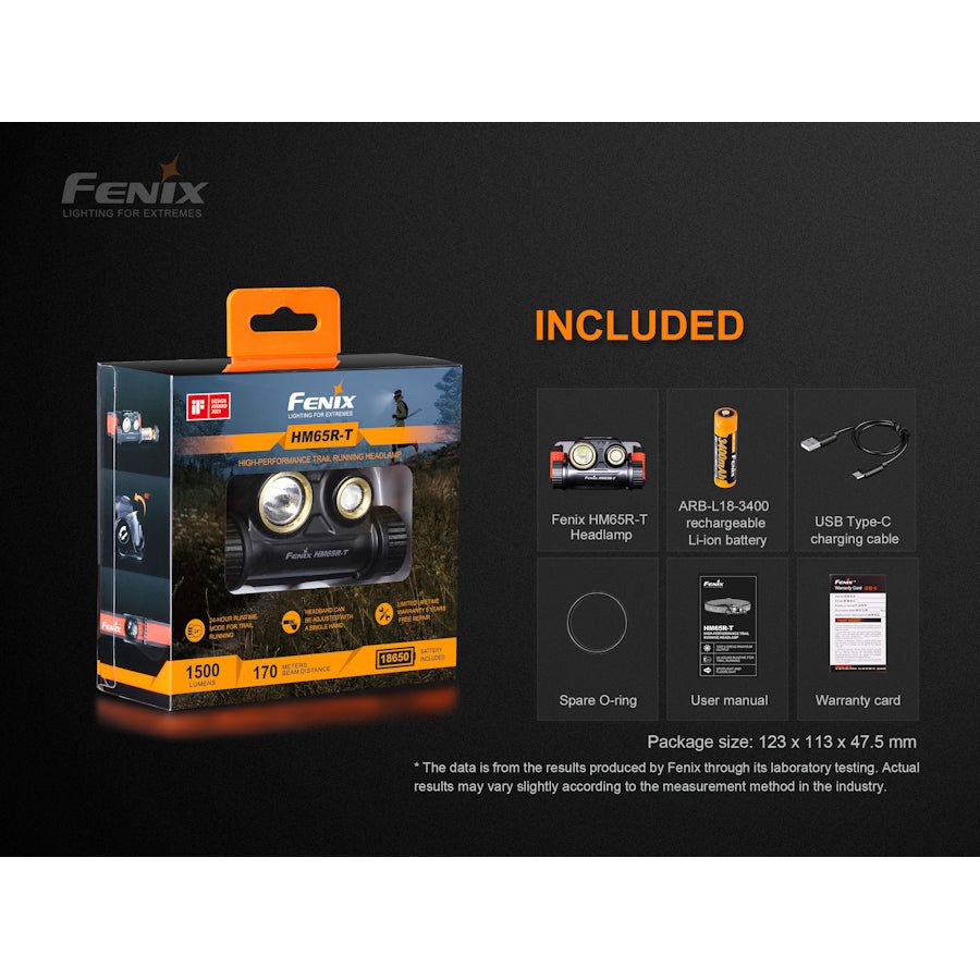 Fenix HM65R-T 1500 Lumens Trail Running Rechargeable Headtorch