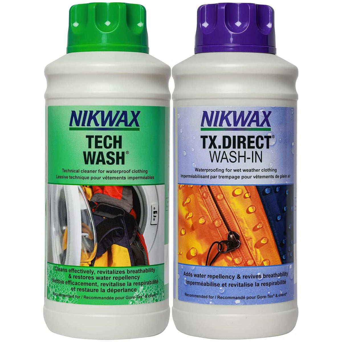 Nikwax Twin Pack - Tech Wash + TX. Direct Wash-In - 1L