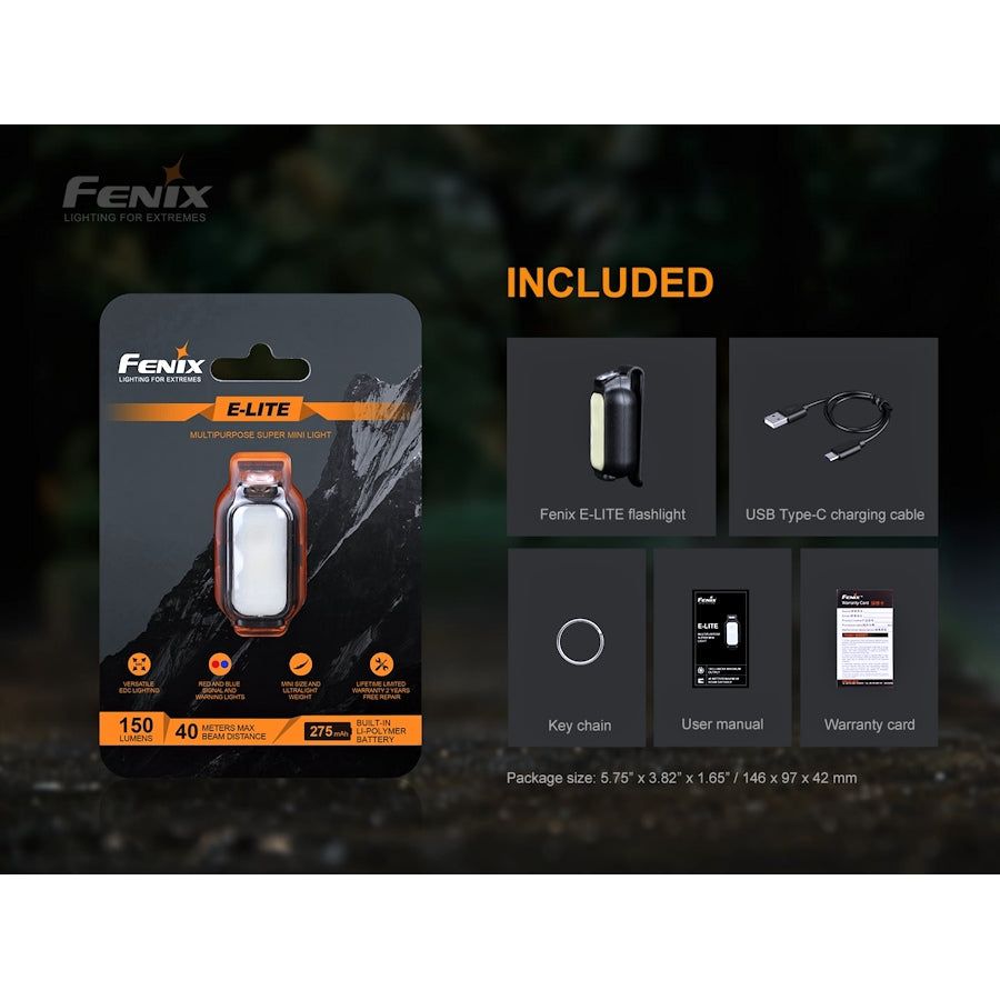 Fenix E-Lite USB-C Rechargeable Multipurpose Mini Light