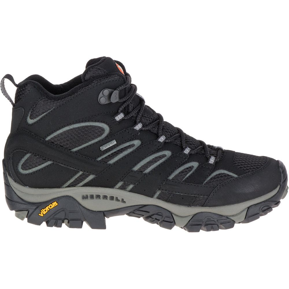 Merrell Men&#39;s Moab 2 Mid GTX Walking Boots - Black
