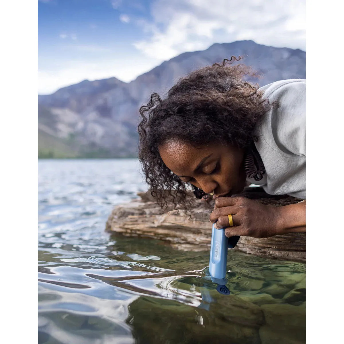 Lifestraw Peak Series Straw - Personal Water Filter - Mountain Blue