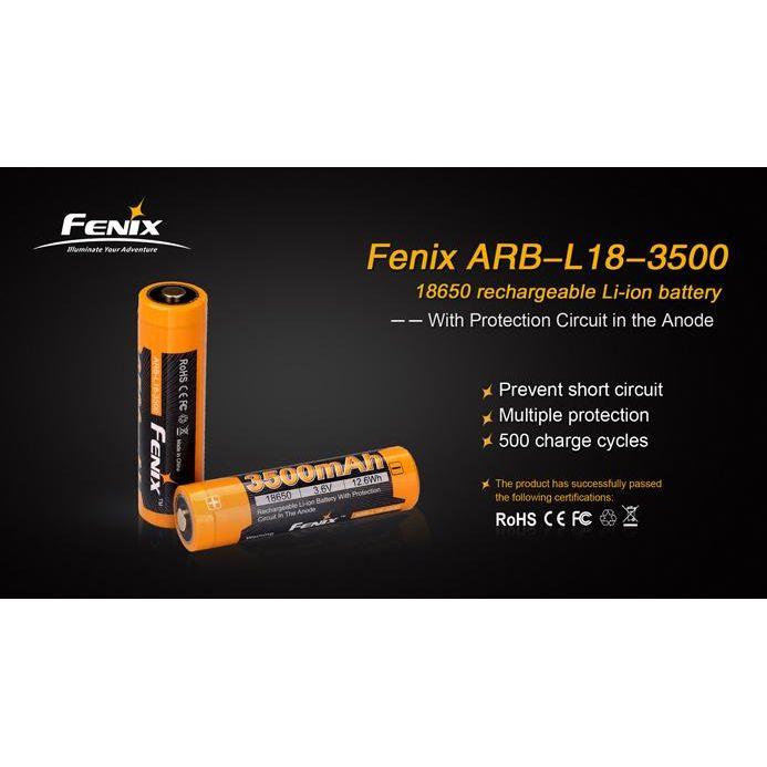 Fenix ARB - L18 - 3500 18650 Battery - Hill and Dale Outdoors