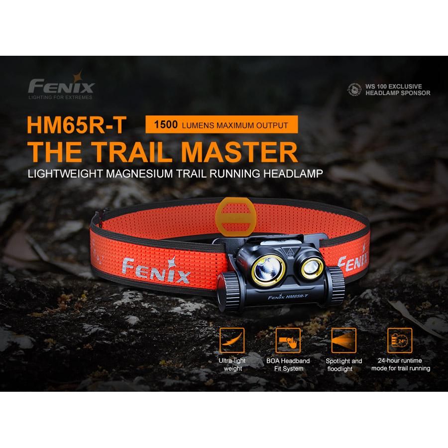 Fenix HM65R-T 1500 Lumens Trail Running Rechargeable Headtorch - Hill and Dale Outdoors