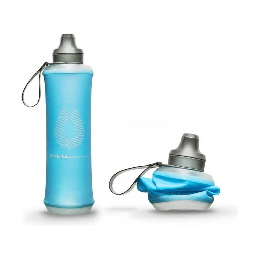 HydraPak Crush 500ml Flexible Bottle - Malibu Blue - Hill and Dale Outdoors