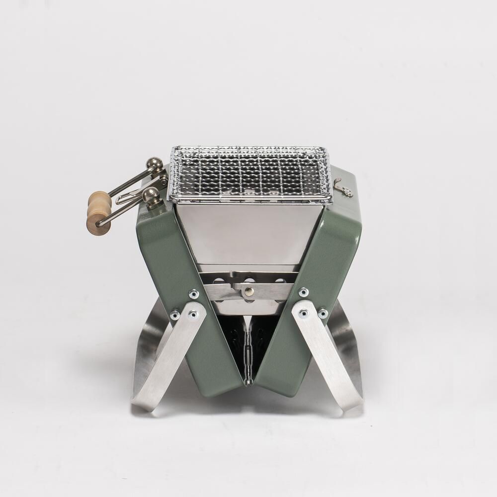 Kenluck Mini Grill / BBQ - Hammertone Gloss Green - Hill and Dale Outdoors