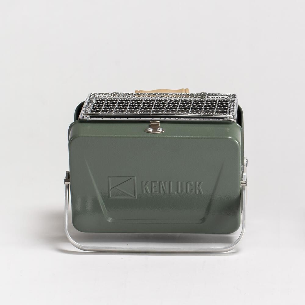 Kenluck Mini Grill / BBQ - Hammertone Gloss Green - Hill and Dale Outdoors