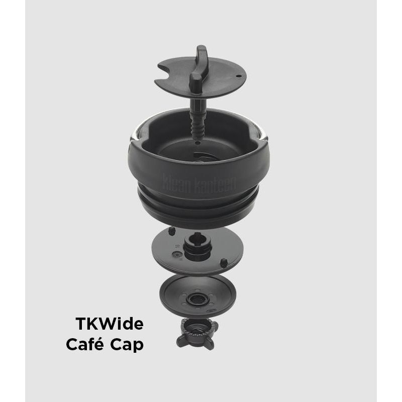 Klean Kanteen Insulated TKWide with Cafe Cap - 473ml - Shale Black - Hill and Dale Outdoors
