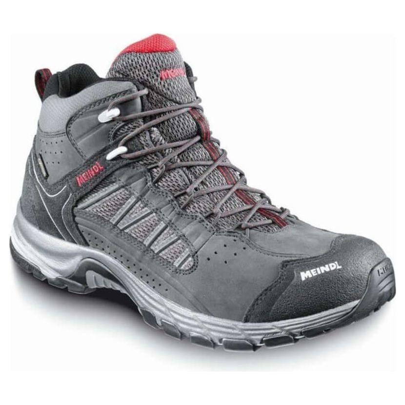 Meindl Journey Mid GTX Mens Wide Fit Walking Boots - Anthracite/Red - Hill and Dale Outdoors