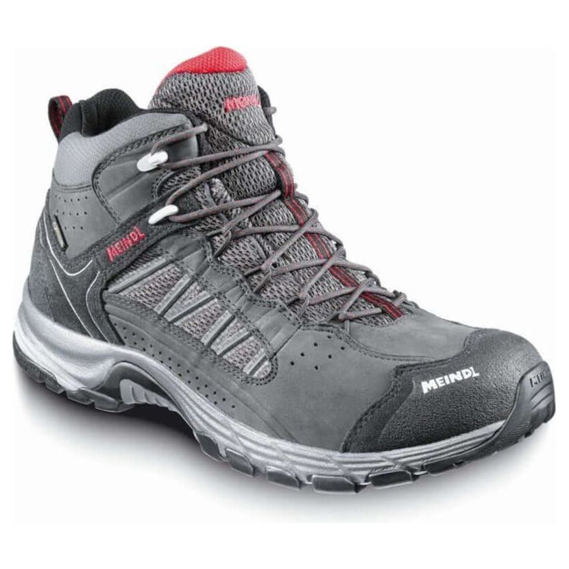 Meindl Journey Mid GTX Mens Wide Fit Walking Boots - Anthracite/Red