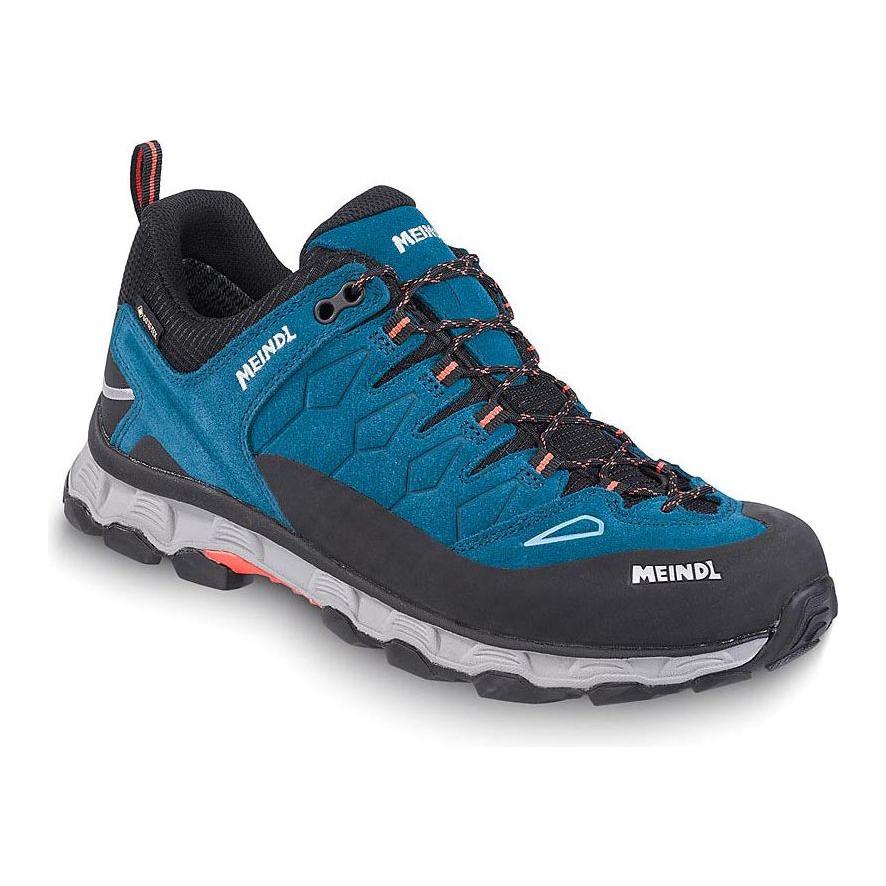 Meindl Lite Trail GTX Walking Shoes - Blue/Orange - Hill and Dale Outdoors