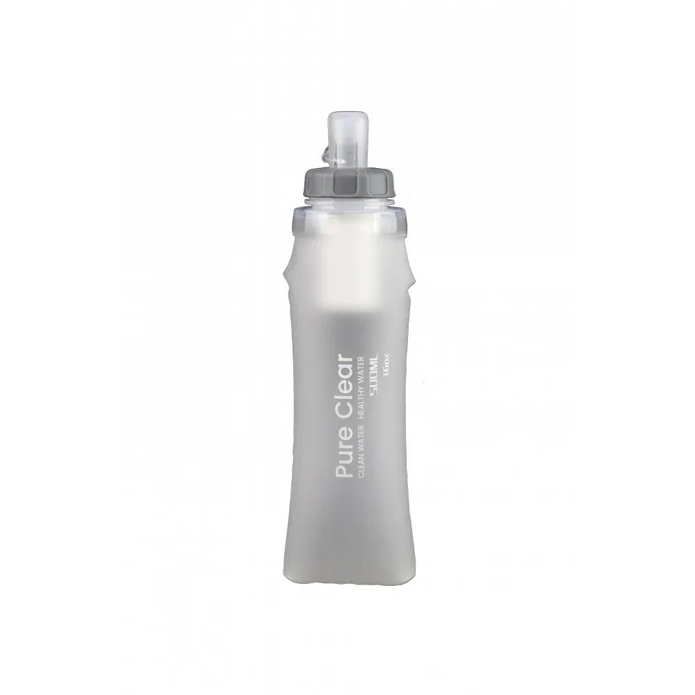 Pure Clear Collapsable Squeeze Filter Bottles 500 ml - Clear