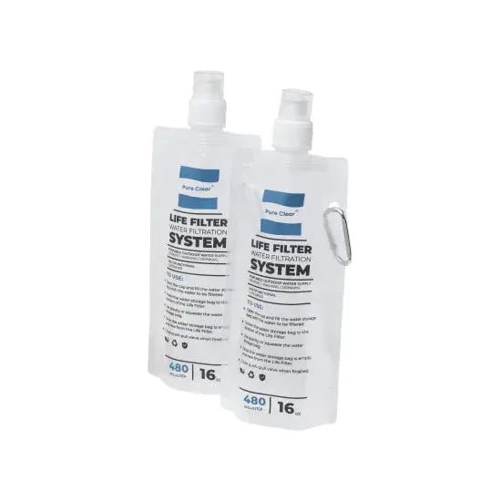 Pure Clear Water Filtration Pouches 2 Pack - Clear - Hill and Dale Outdoors