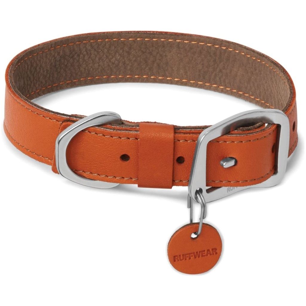 Ruffwear Frisco Dog Collar Timberline Leather - Canyonland Orange - XL (23 - 26 Inch)