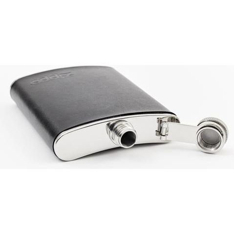 Zippo 6oz. Stainless Steel Flask - Leather Wrapped - Hill and Dale Outdoors
